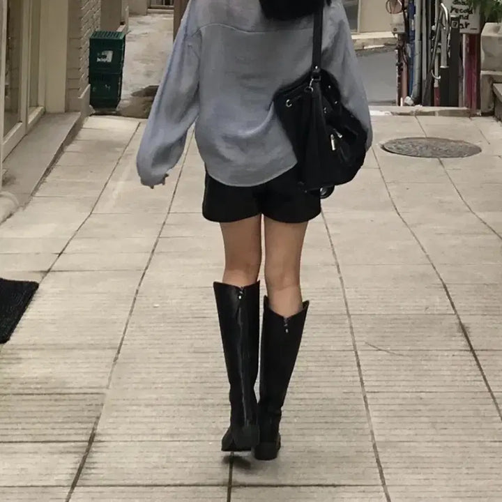 [BUNJANG] Leather Shorts / 레더 반바지
