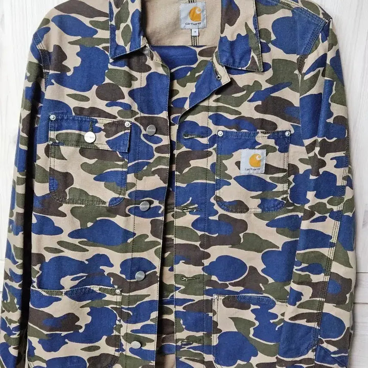 [BUNJANG] Carhartt Blue Camo Jacket and Pants Set / 칼하트 블루 카모 자켓 팬츠 셋업