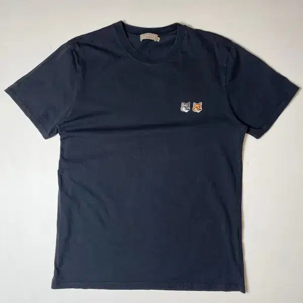 [SOLD OUT] 메종키츠네 21SS 더블 폭스 헤드 패치 반팔 티셔츠 PN9646