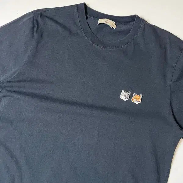 [SOLD OUT] 메종키츠네 21SS 더블 폭스 헤드 패치 반팔 티셔츠 PN9646