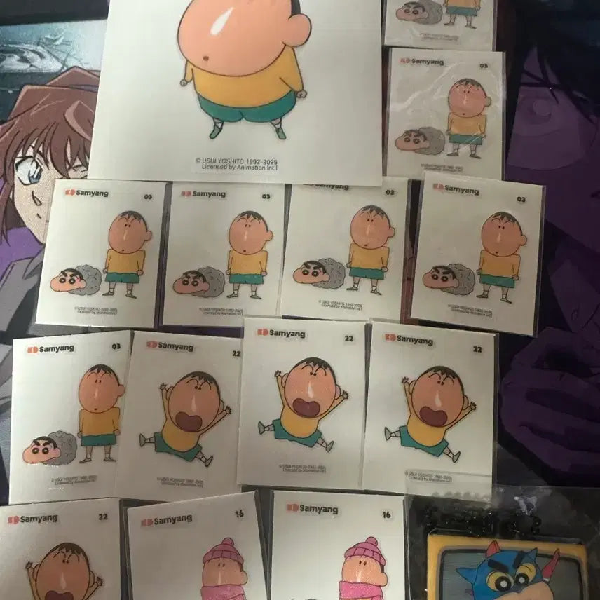 [BUNJANG] Samyang Crayon Shin-chan Mascots Bundle Set / (짱구 띠부씰) 삼양 짱구 맹구 띠부실