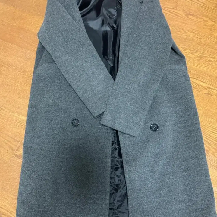 [BUNJANG] Gray Wool Long Coat / 회색 모직 롱코트