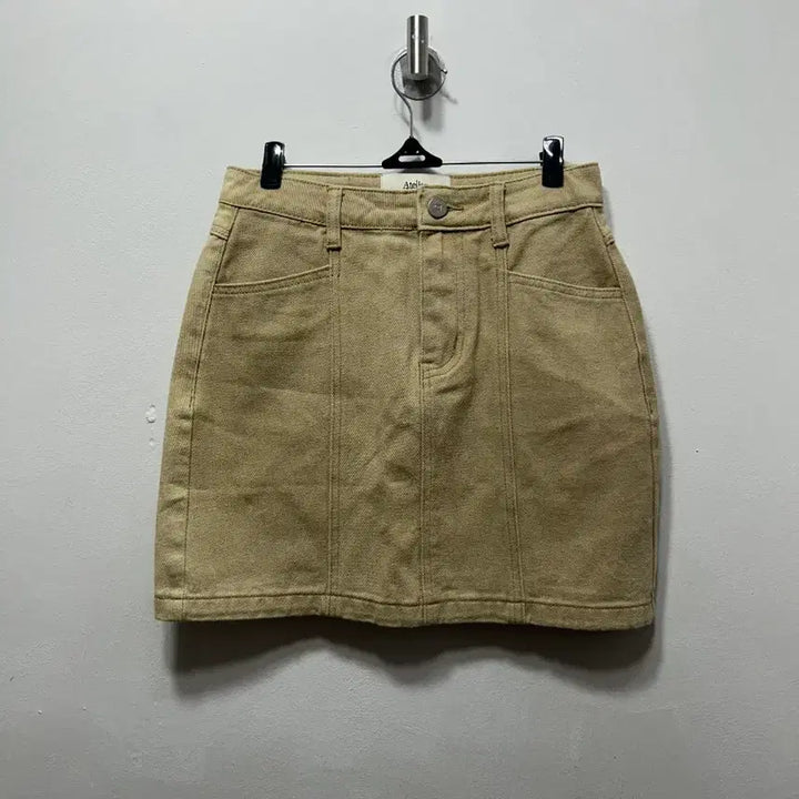 [BUNJANG] Attrangs Mini Skirt Beige S / 아뜨랑스 미니 스커트 베이지 S