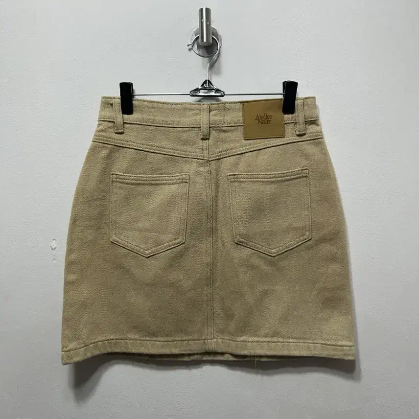 [BUNJANG] Attrangs Mini Skirt Beige S / 아뜨랑스 미니 스커트 베이지 S