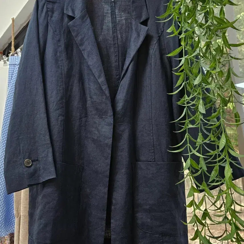 [SOLD OUT] [새상품]네이비 린넨/마 자켓(66~)