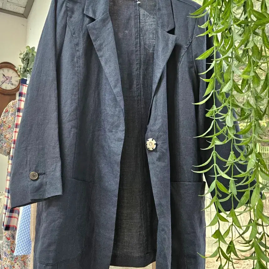 [SOLD OUT] [새상품]네이비 린넨/마 자켓(66~)