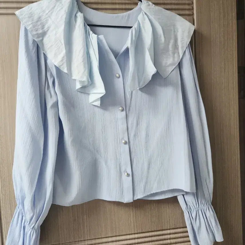 [BUNJANG] Mixn Frill Blouse / 믹스인 프릴 블라우스