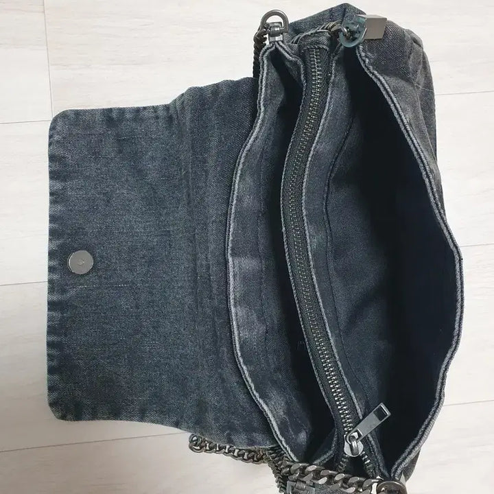 [BUNJANG] ZARA Denim Shoulder Bag / 자라 락플랩 데님숄더백