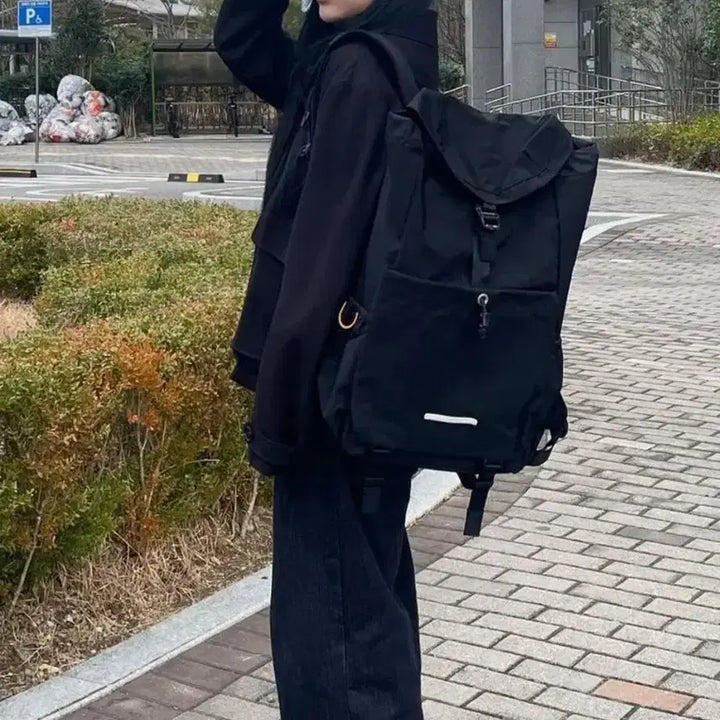 [BUNJANG] Rowrow 976 ep.2 Black String Rucksack Backpack / (새상품)로우로우 스트링 럭색 백팩 976 ep.2 Black