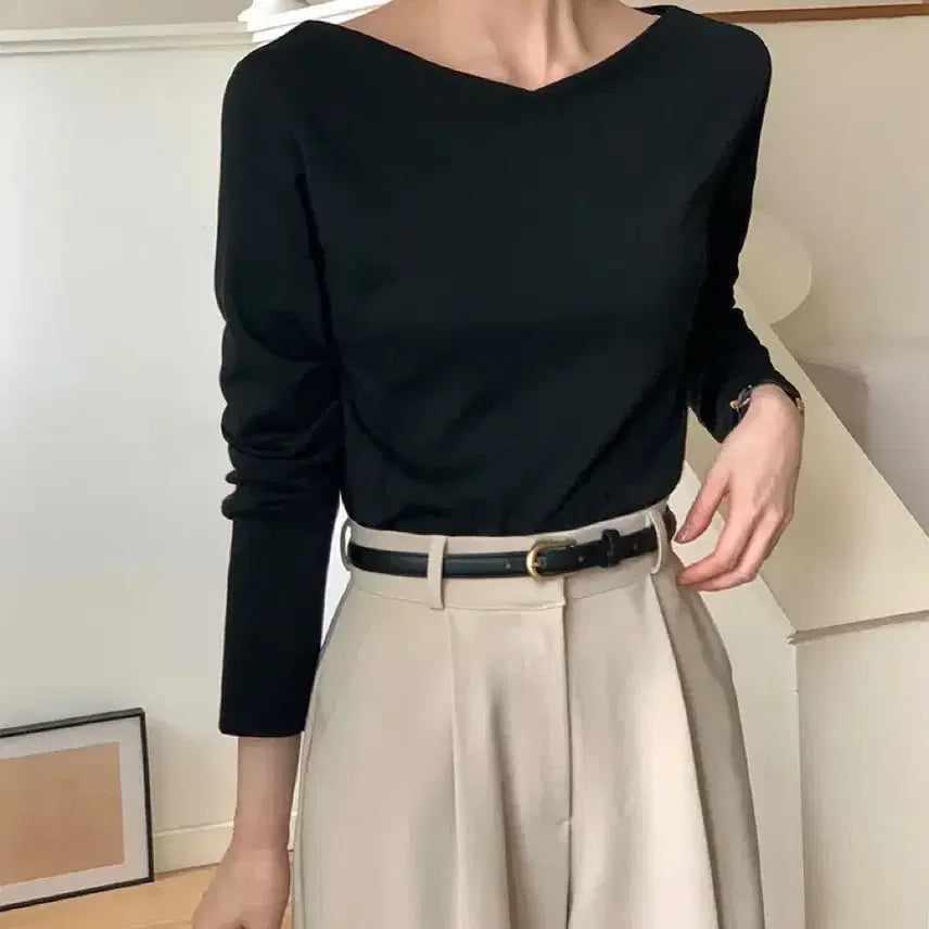 [BUNJANG] Benito Premium Refine Blouse T-shirt / 베니토 프리미엄 리파인 블라우스 티