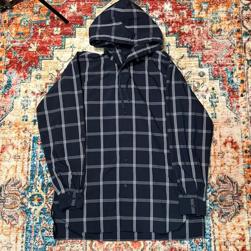 [BUNJANG] BEAMS Plaid Hooded Shirt Jacket / [XL] 빔즈 후드 체크셔츠