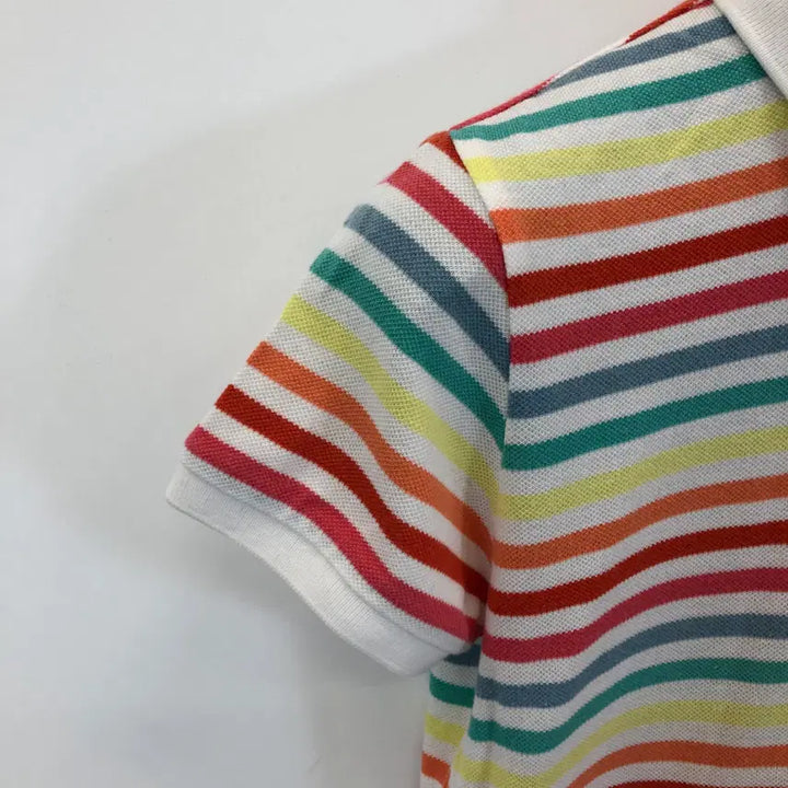 [BUNJANG] Lacoste Patch Logo Striped Pique Polo Shirt / 라코스테 패치로고 피케카라티 95