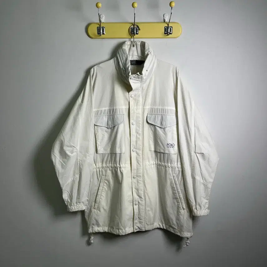 [BUNJANG] Polo Ralph Lauren White Nylon Utility Field Jacket 100 / 폴로 랄프로렌 스포츠 화이트 유틸리티 나일론 필드 자켓 100