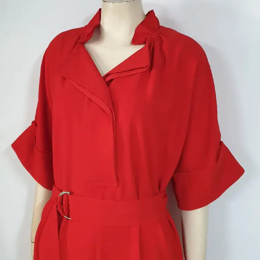 [BUNJANG] THE IZZAT Red Dress / 새상품) THE IZZAT 예쁜빨강 원피스 55 66