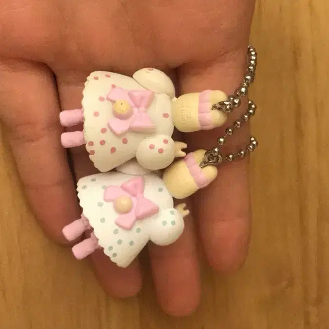 [BUNJANG] Hello Kitty Marron Cream Classic Japanese Style Charm Strap Figure Set / (세트)일본고전풍 키티 친구 마론크림 키링 스트랩 피규어 똥사이즈