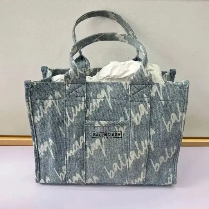 [SOLD OUT] 발렌시아가 데님 프린트 토트백 스몰