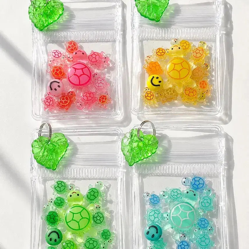 [BUNJANG] Lucky Turtle Charm Keychain / 행운의 거북이 지퍼백 키링 (랜덤가능, 선택가능)