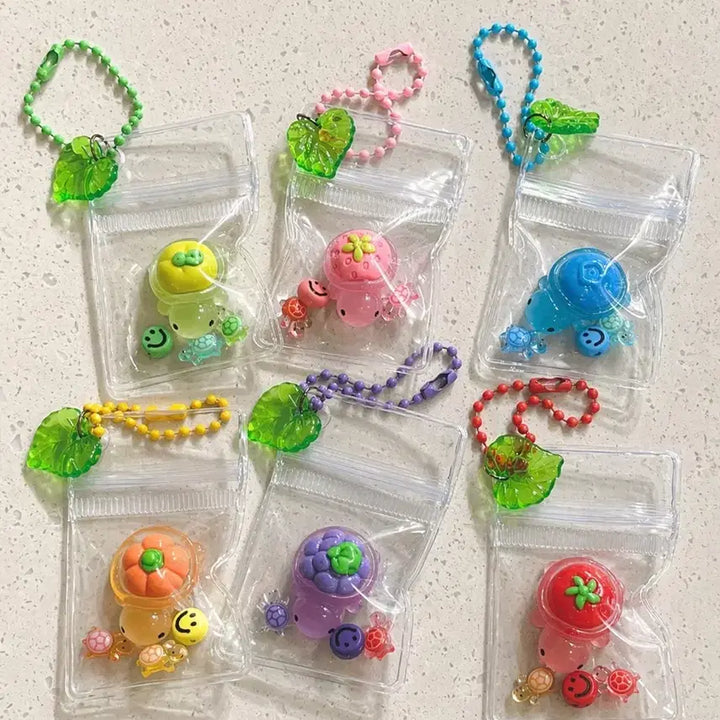 [BUNJANG] Lucky Turtle Charm Keychain / 행운의 거북이 지퍼백 키링 (랜덤가능, 선택가능)