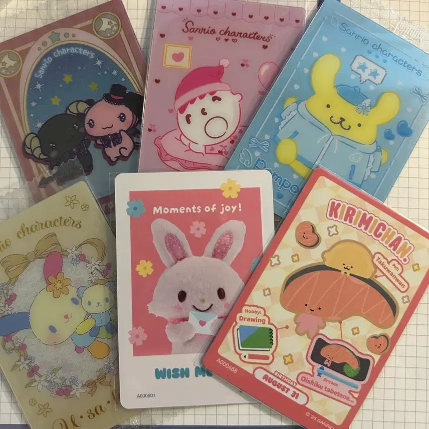 [SOLD OUT] [BUNJANG] Sanrio Character Card Set / 산리오 카드 세트 :: 폼폼푸린, 위시미멜, 우사하나 등등