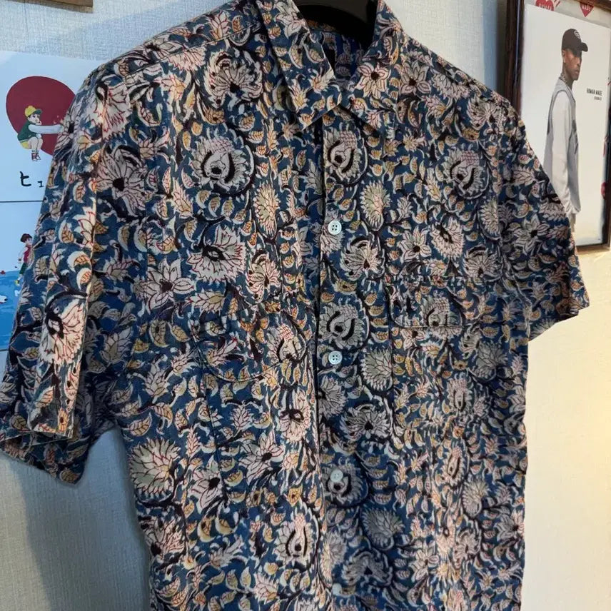 [BUNJANG] Beams+ Floral Pattern Short Sleeve Shirt / [M]Beams+ 빔즈 플로럴 패턴 반팔셔츠