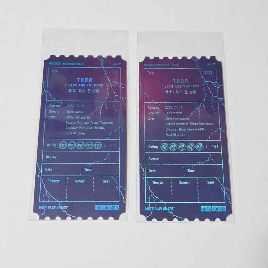 [BUNJANG] Thor: Love and Thunder Original Ticket Set / 토르 오리지널티켓