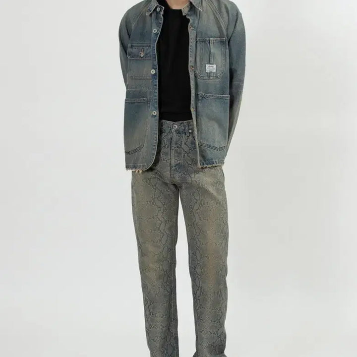 [BUNJANG] DAIRIKU Denim Coverall Jacket M / 다이리쿠 데님 커버올 자켓 M DAIRIKU
