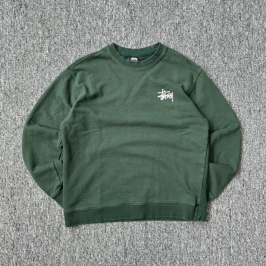 [BUNJANG] Stussy Basic Green Sweatshirt XL / 스투시 베이직 그린 맨투맨
