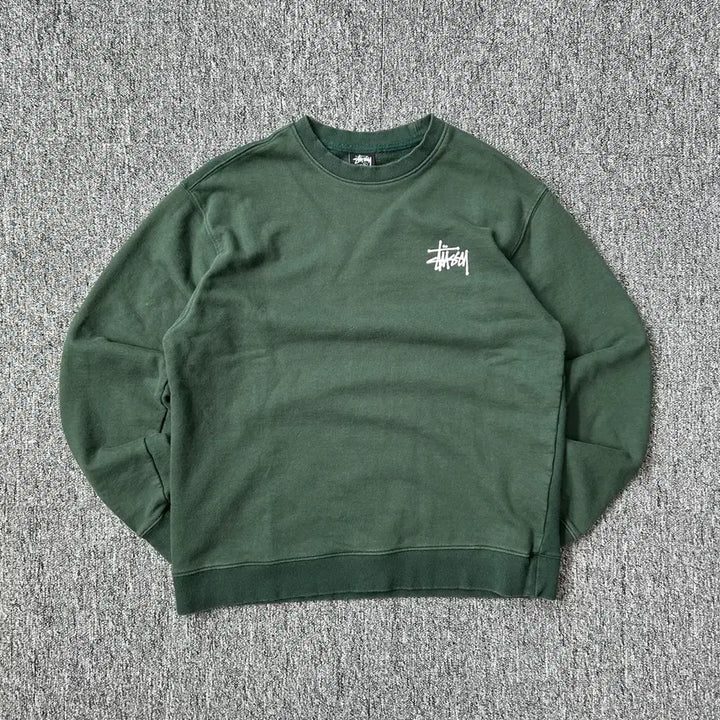 [BUNJANG] Stussy Basic Green Sweatshirt XL / 스투시 베이직 그린 맨투맨