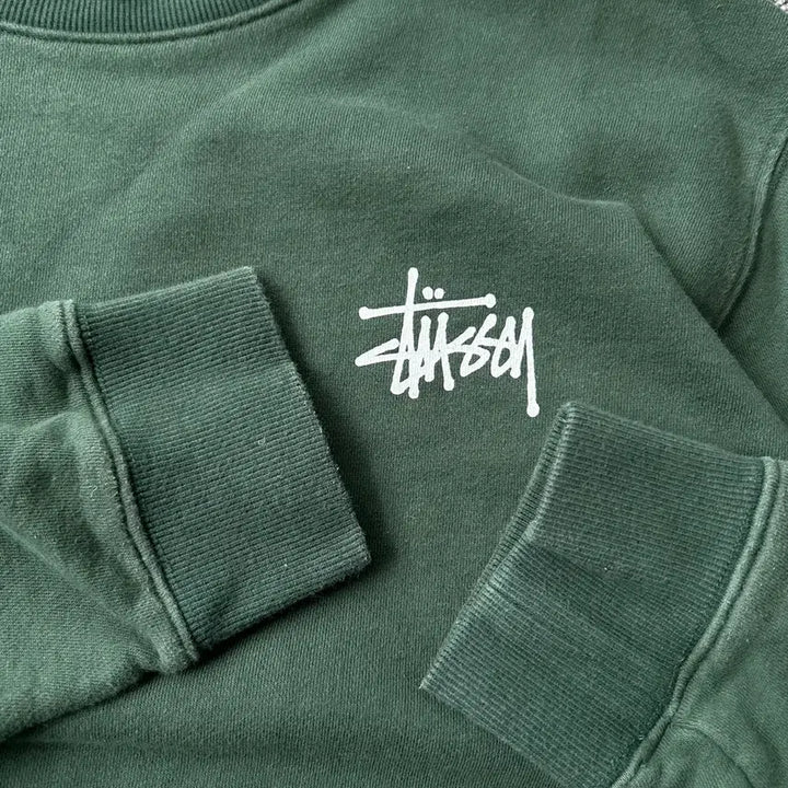 [BUNJANG] Stussy Basic Green Sweatshirt XL / 스투시 베이직 그린 맨투맨
