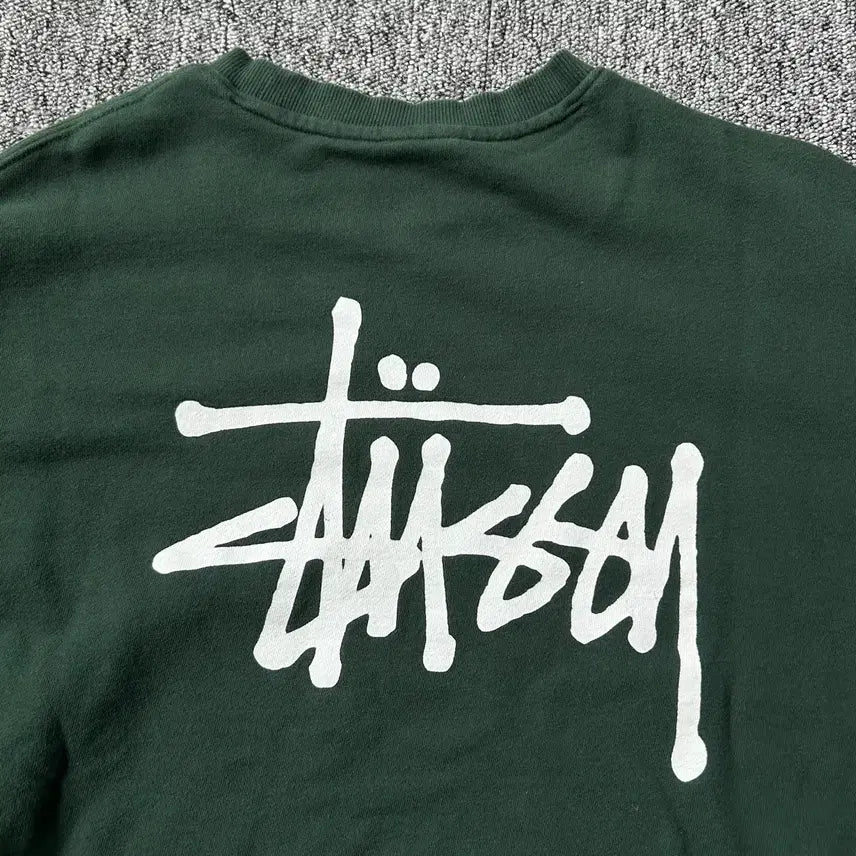 [BUNJANG] Stussy Basic Green Sweatshirt XL / 스투시 베이직 그린 맨투맨