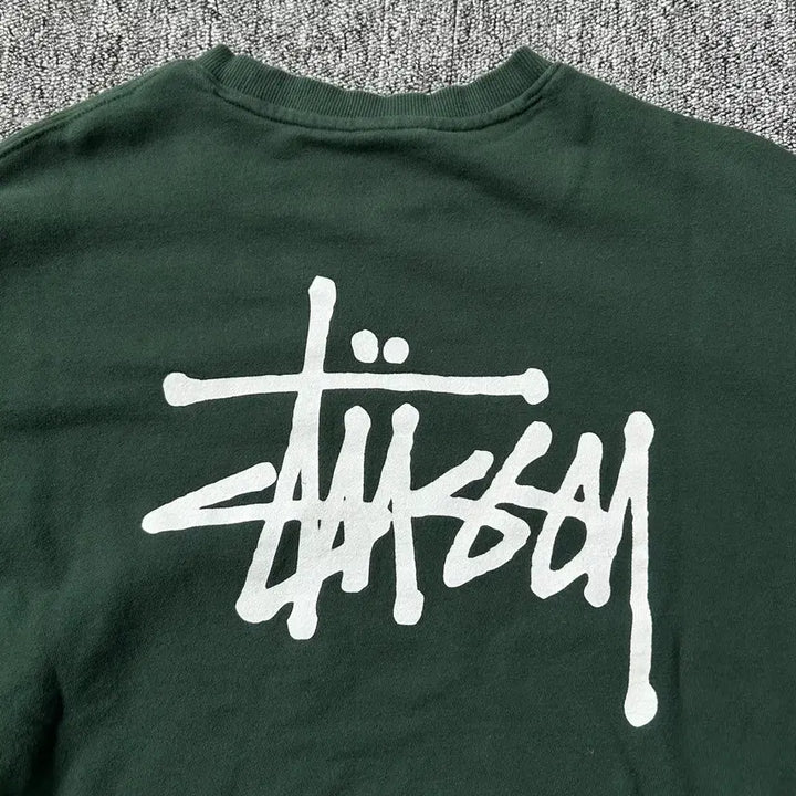 [BUNJANG] Stussy Basic Green Sweatshirt XL / 스투시 베이직 그린 맨투맨