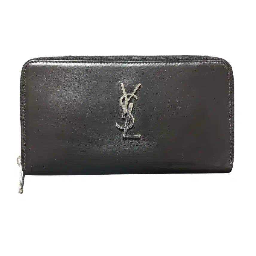 [BUNJANG] Saint Laurent Long Zip Wallet Black / [OS] 생로랑 장지갑 블랙