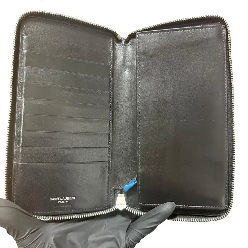 [BUNJANG] Saint Laurent Long Zip Wallet Black / [OS] 생로랑 장지갑 블랙