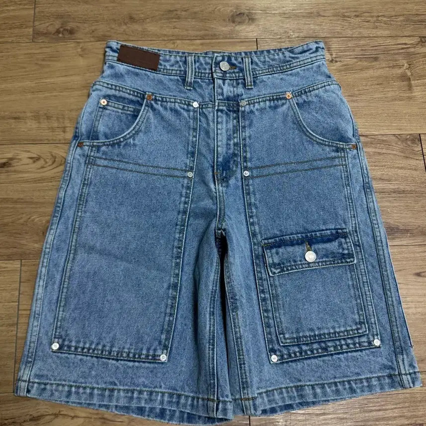 [BUNJANG] Andersson Bell Double Knee Denim Cargo Shorts / [28]앤더슨벨 더블니 데님 카고 쇼츠 반바지