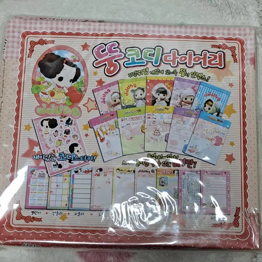 [BUNJANG] Ddung Coordinate Diary Set / 뚱 코디 다이어리세트