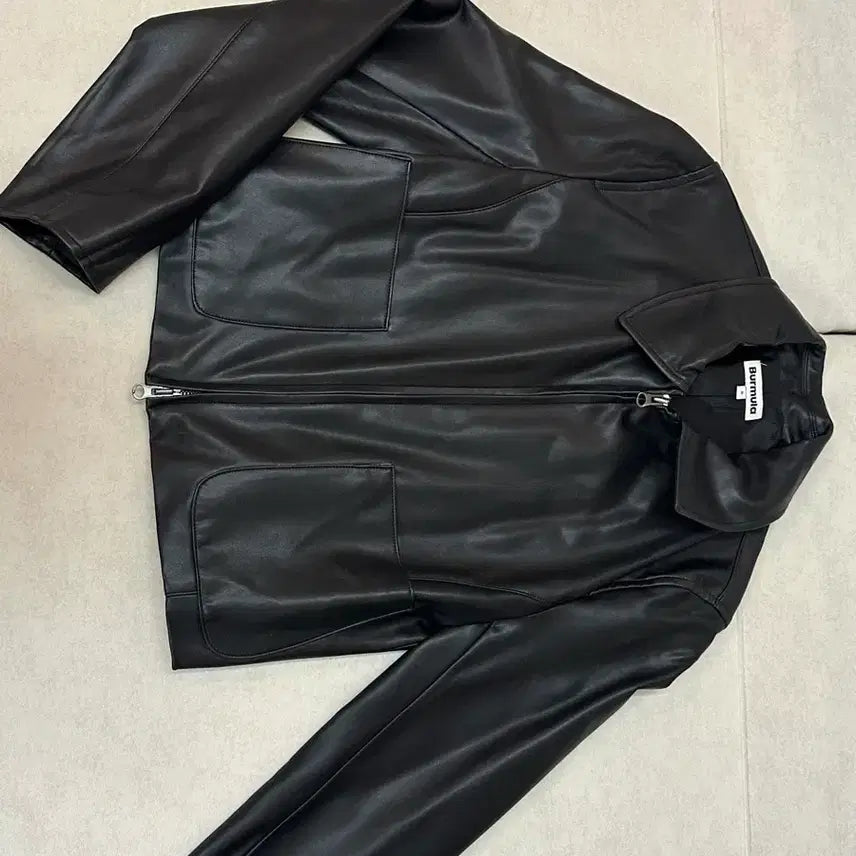 [BUNJANG] Burmula Black Leather Jacket / Burmula 블랙 레더 자켓 가죽