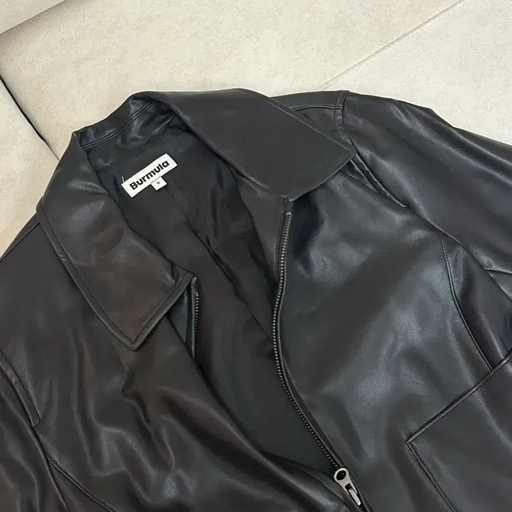 [BUNJANG] Burmula Black Leather Jacket / Burmula 블랙 레더 자켓 가죽