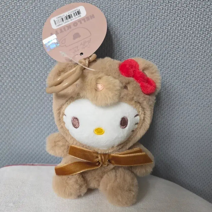 [BUNJANG] Sanrio Hello Kitty Latte Bear Keyring Plush 13cm / 정품.새상품) 헬로키티 라떼베어 키링 인형 13cm