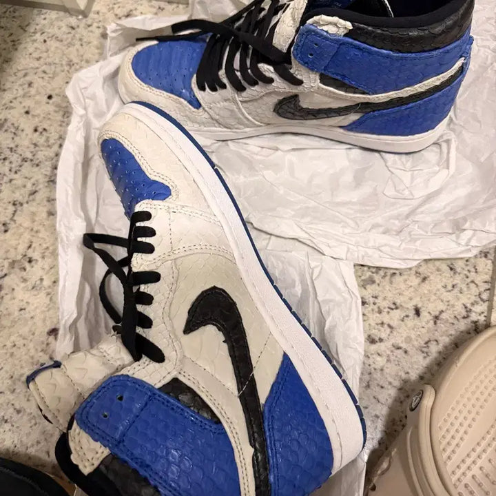[BUNJANG] Nike Jordan Python Custom Sneakers / 나이키 조던 파이톤 뱀피 커스터