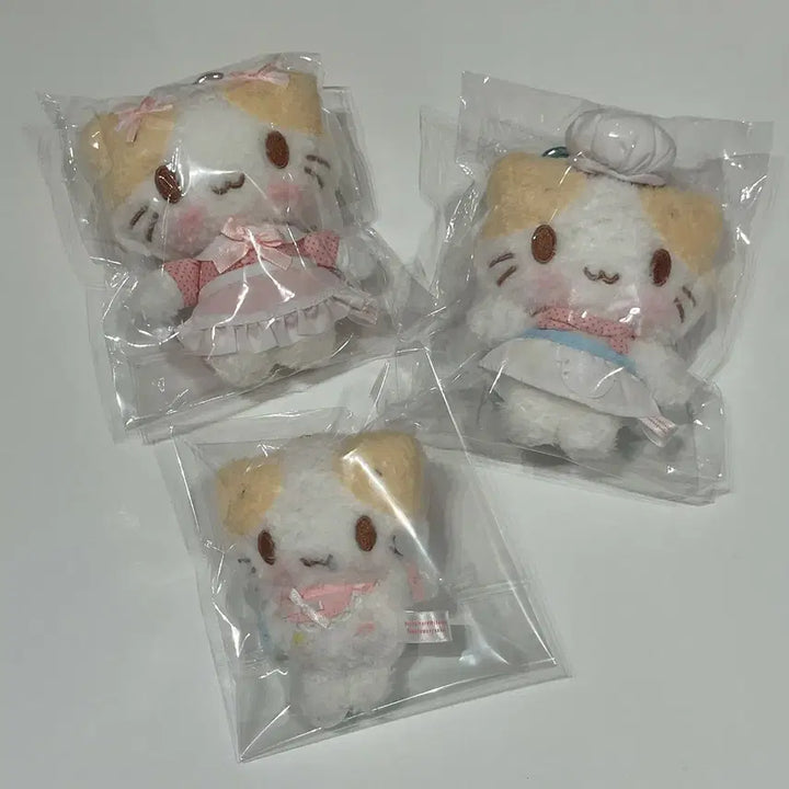 [BUNJANG] Sanrio Marshmallow Mascot Doll Keychain 3 Types Bundle Set / [개체예쁨] 산리오 마슈마로 마스코트 인형 키링 3종 일괄