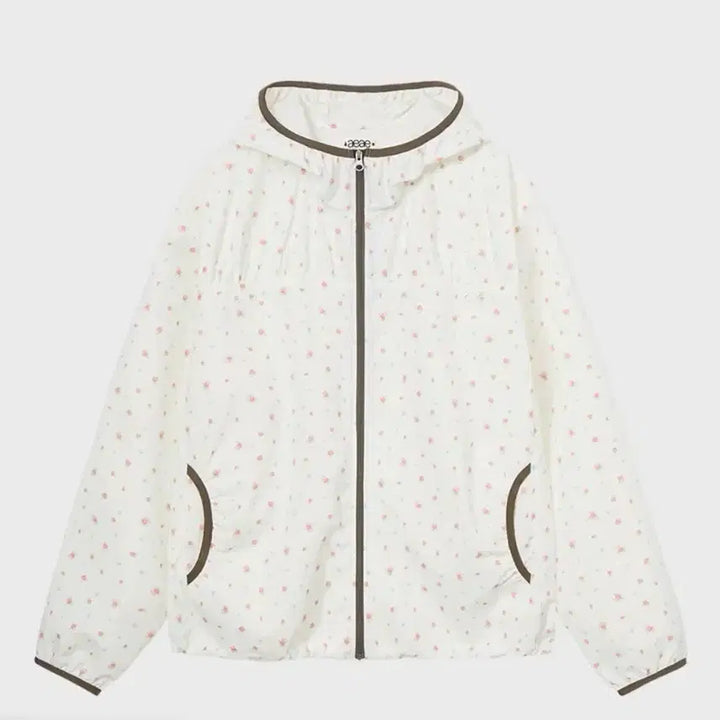 [BUNJANG] aeae FLOWER WINDBREAKER JACKET [WHITE] / aeae FLOWER WINDBREAKER WHITE 바람막이