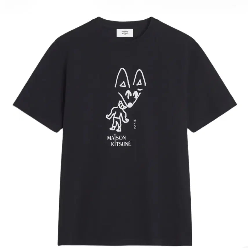 [BUNJANG] 메종 키츠네 파티 폭스 컴포트 티셔츠 블랙 [L,XL] / 메종 키츠네 파티 폭스 컴포트 티셔츠 블랙 [L,XL]