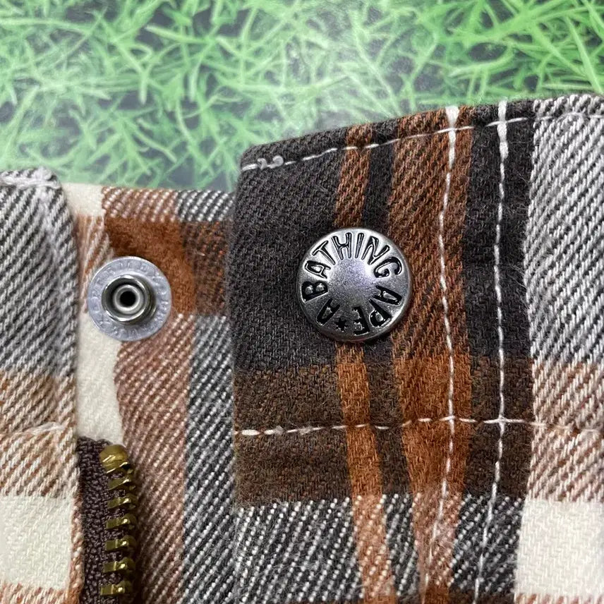[BUNJANG] BAPE Check Shorts Size L / 베이프 bape 체크 반바지