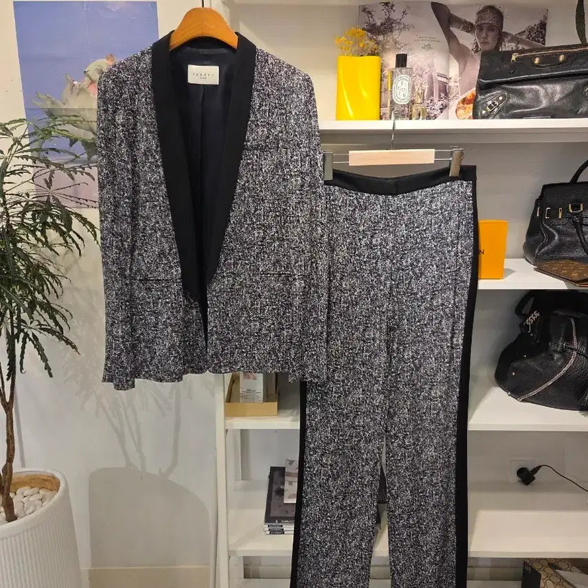 [BUNJANG] SANDRO Tweed Jacket &amp; Slacks Set / SANDRO 산드로 자켓 슬렉스 셋업 (단품구매가능)