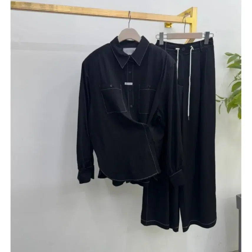 [BUNJANG] Andy Shirt and Pants Set (Black, Navy) / 앤디셔츠팬츠세트(블랙,네이비2세트있음~벨201,마리언니등판매상품!)