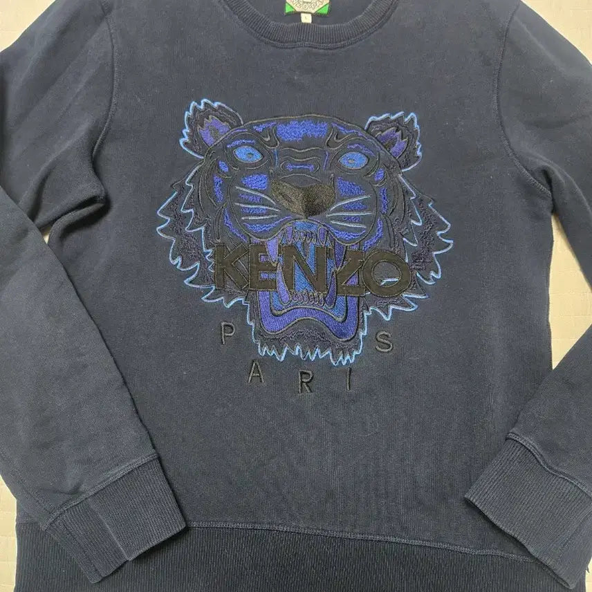 [BUNJANG] KENZO Tiger Embroidery Navy Sweatshirt / KENZO 겐조 타이거 자수 네이비 맨투맨