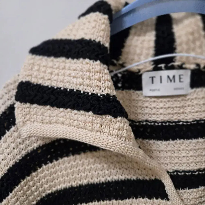 [BUNJANG] TIME Striped Knit Sweater / TIME 타임 스트라이프 니트