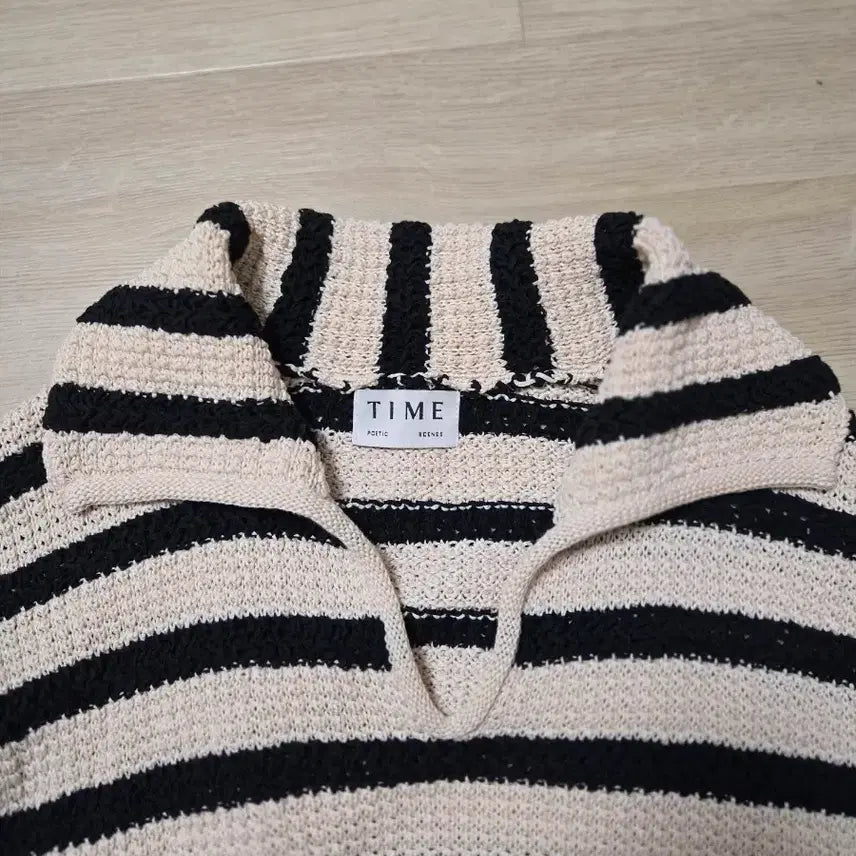 [BUNJANG] TIME Striped Knit Sweater / TIME 타임 스트라이프 니트