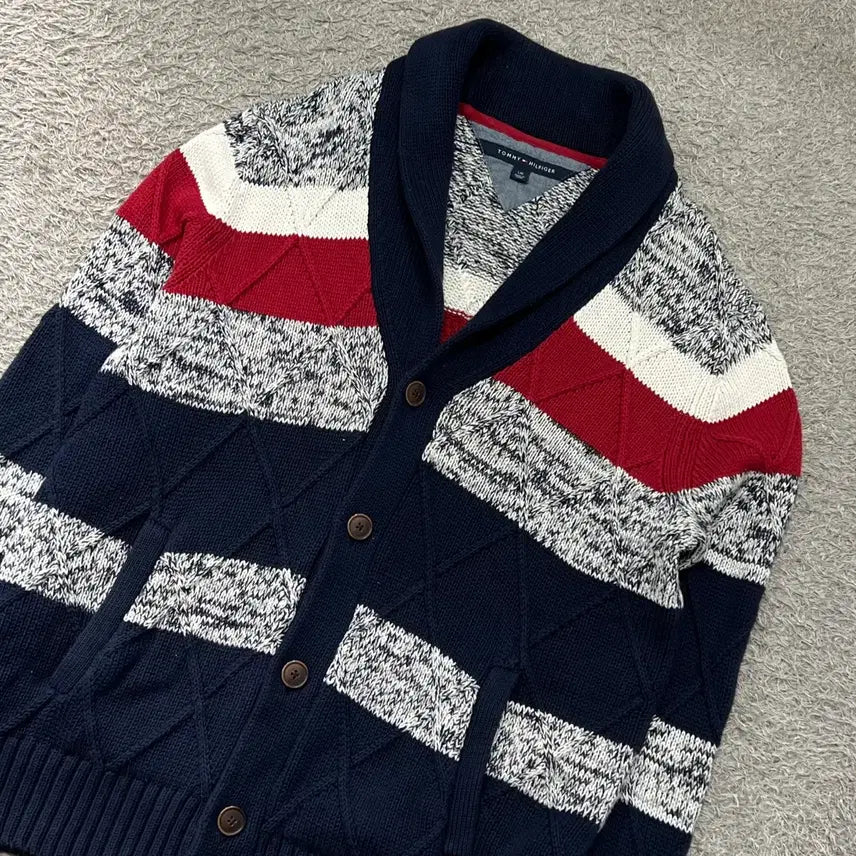 [BUNJANG] Tommy Hilfiger Shawl Cardigan / [100-105] 타미힐피거 숄가디건
