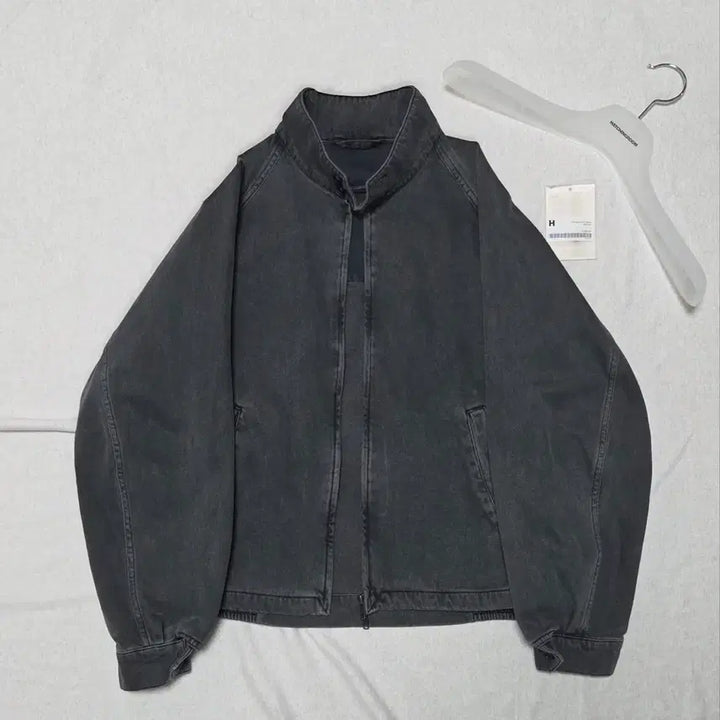 [BUNJANG] Hatching Room Harrington Denim Jacket Blue Grey / (2)해칭룸 해링턴 데님 자켓 블루 그레이